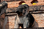 Chiang Mai - The Wat Chedi Luang. The massive chedi heavily damaged by an earthquake has been partially reconstructed apart from the spire since nobody can be sure what it looked like. 